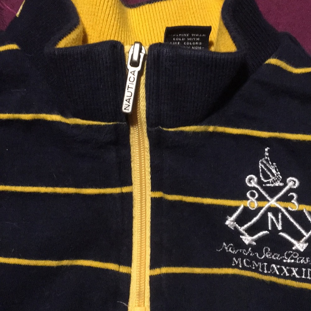 NAUTICA Pullover - Navy & Yellow - Picture 3 of 4